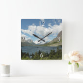 セントメアリーレイクIIアットグレイシャナショナルパーク スクエア壁時計 (ホーム)