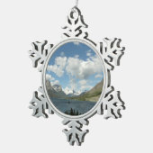 セントメアリーレイクIIアットグレイシャナショナルパーク スノーフレークピューターオーナメント (右)