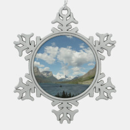 セントメアリーレイクIIアットグレイシャナショナルパーク スノーフレークピューターオーナメント