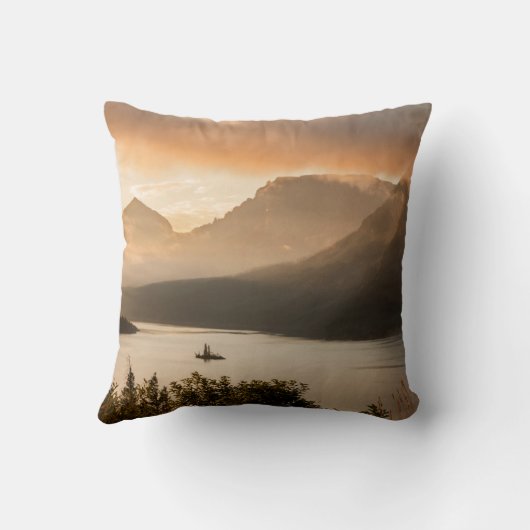 セントメアリー湖|モンタナ州グレーシア国立公園 クッション (裏面)