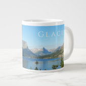セントメアリー湖、山、氷河の国立公園 ジャンボコーヒーマグカップ (正面右)