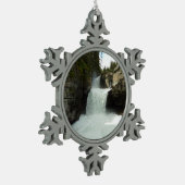 セントメアリー秋I at Glacier National Park スノーフレークピューターオーナメント (左)