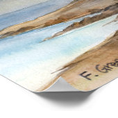 セントメリーズライトハウスウィットリーベイウォーター色 ポスター (角)