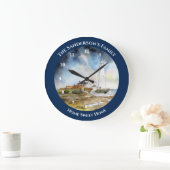セントメリーズライトハウスウィットリーベイノースイーストイングランド ラージ壁時計 (ホーム)