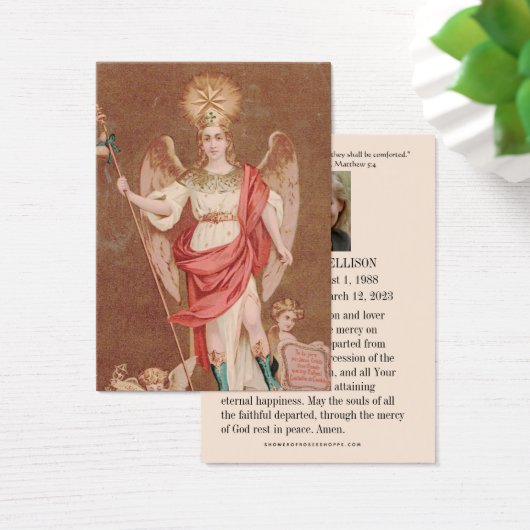 セントラファエルアーチャンエル祈りの言葉葬儀聖カード (デスク)