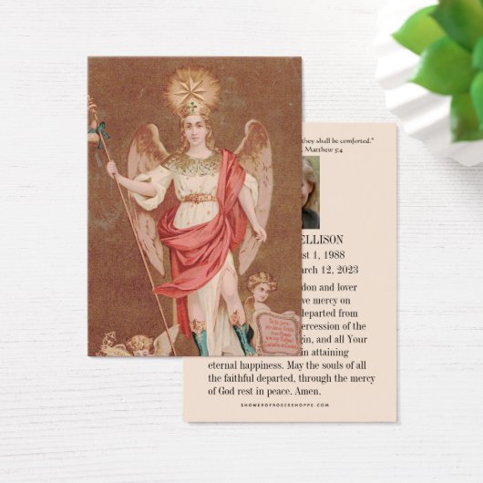 セントラファエルアーチャンエル祈りの言葉葬儀聖カード (デスク)