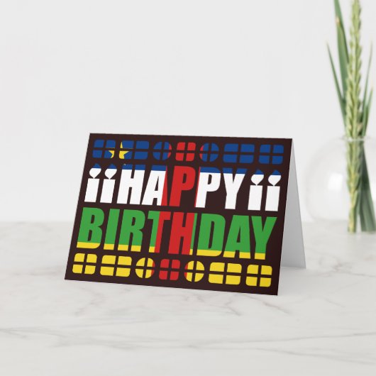 セントラフリク国旗の誕生日カード カード (正面)