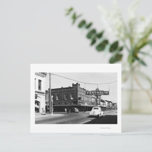 セントラリアワタウンビューメイン通り写真 ポストカード (スタンド正面)
