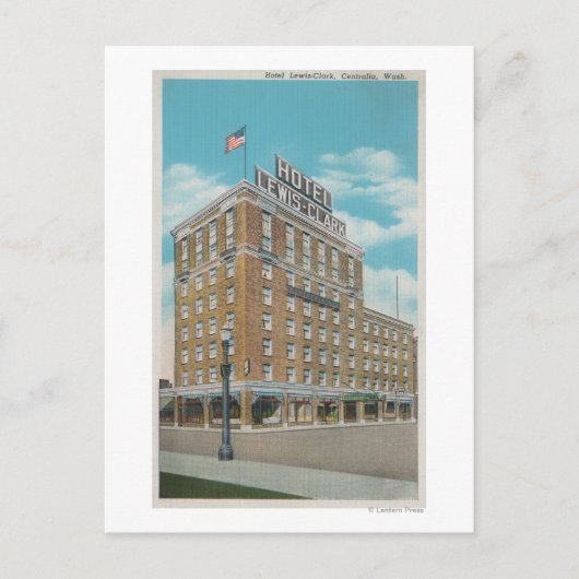 セントラリアWA – ホテルルイス – クラーク ポストカード (正面)