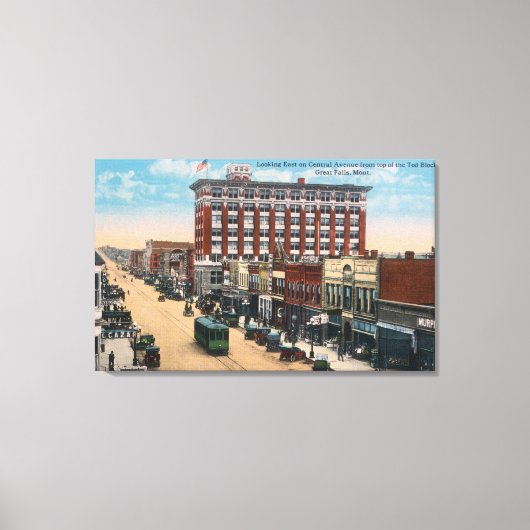 セントラルアベニューのイースタンビューグレート滝, MT キャンバスプリント (正面)