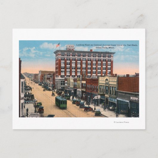 セントラルアベニューのイースタンビューグレート滝, MT ポストカード (正面)