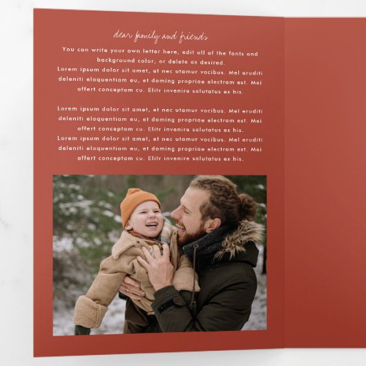 セントラルアーチ アンティーククリスマスニュースレター 三つ折りクリスマスカード (内部最初)