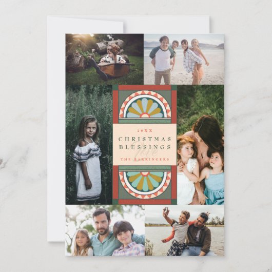 セントラルエレガントア数々のッシュ写真Holid シーズンカード (正面)