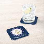 セントラルゴールデンいかりネイビーブルー航海の ペーパーコースター (インサイチュ)
