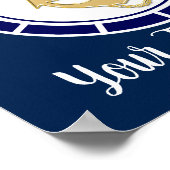 セントラルゴールデンいかりネイビーブルー航海の ポスター (角)