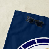 セントラルゴールデンいかりネービーブルー航海の ビーチタオル (インサイチュ)