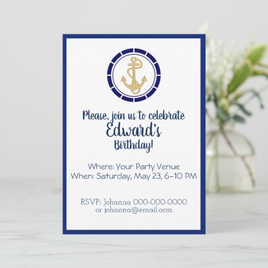 セントラルゴールデンいかり誕生日招待状 招待状 (スタンド正面)