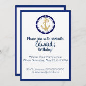 セントラルゴールデンいかり誕生日招待状 招待状 (正面/裏面)