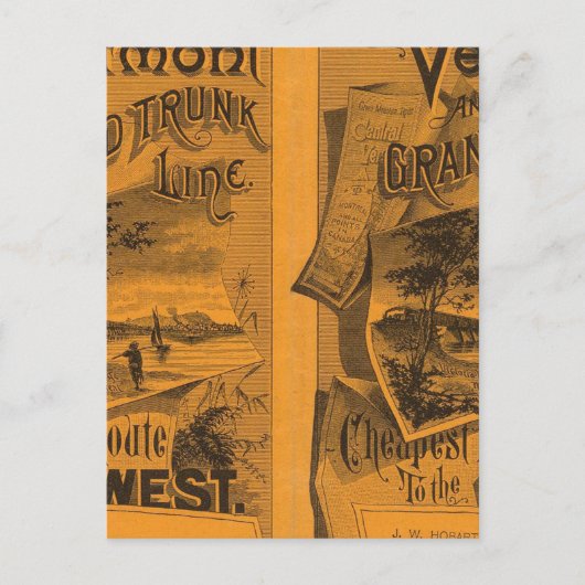 セントラルバーモント、グランドトランクライン ポストカード (正面)