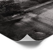 セントラルパークでのボートNYC平和黒白 ポスター (角)