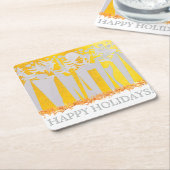 セントラルパークで休日！:) スクエアペーパーコースター (アングル)