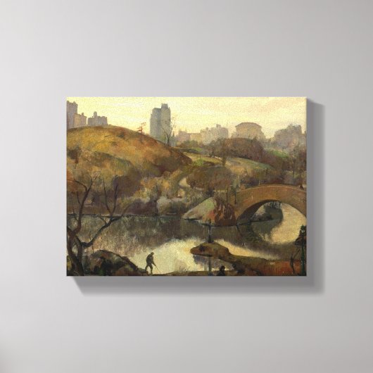 セントラルパークのシーン(ニューヨーク,アメリカ) キャンバスプリント (正面)