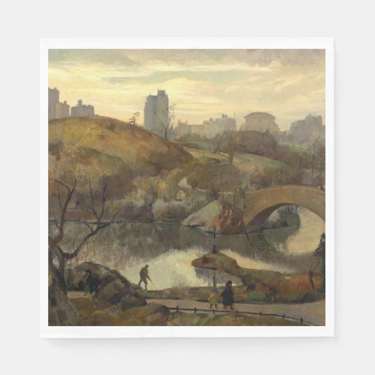 セントラルパークのシーン（ニューヨーク，アメリカ） スタンダードランチョンナプキン (正面)