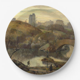 セントラルパークのシーン（ニューヨーク，アメリカ） ペーパープレート