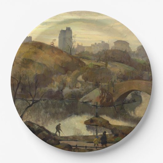 セントラルパークのシーン（ニューヨーク，アメリカ） ペーパープレート (正面)