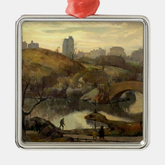 セントラルパークのシーン（ニューヨーク，アメリカ） メタルオーナメント (正面)