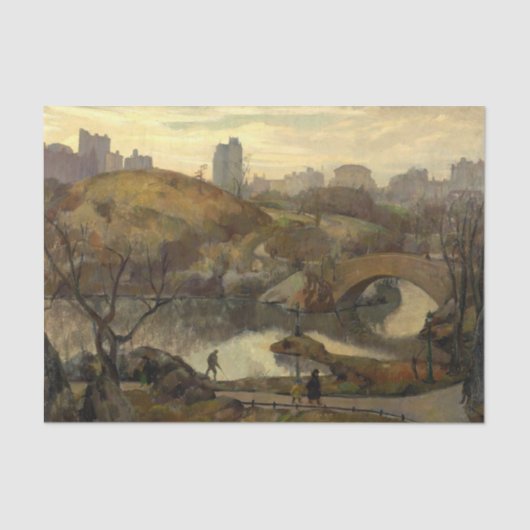 セントラルパークのシーン（ニューヨーク，アメリカ） 薄葉紙 (正面)