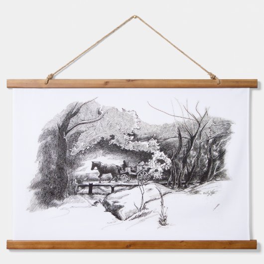 セントラルパークのタペストリーぶら下がったを乗り越える 吊り下げ型タペストリー (正面)