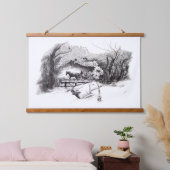 セントラルパークのタペストリーぶら下がったを乗り越える 吊り下げ型タペストリー (寝室)