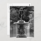 セントラルパークのベセスダ噴水写真 ポストカード (正面/裏面)
