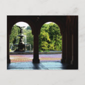 セントラルパークのベセスダ噴水写真 ポストカード (正面)