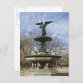 セントラルパークの乾燥した冬のベテスダ噴水 ポストカード (正面/裏面)