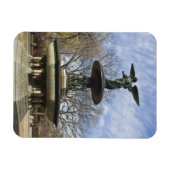 セントラルパークの乾燥した冬のベテスダ噴水 マグネット (横)