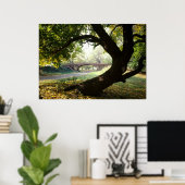 セントラルパークの木と橋 ポスター (ホームオフィス)