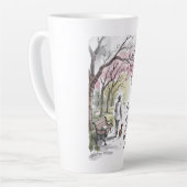 セントラルパークの桜並木の小道 カフェラテマグ (左アングル)