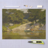 セントラルパークの湖でボートを漕ぐ(E.H.ポットサスト) 薄葉紙 (クラフト)