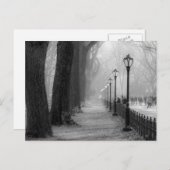 セントラルパークの白と黒の風景 ポストカード (正面/裏面)