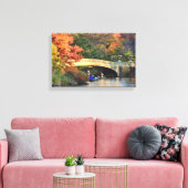 セントラルパークの秋:ボーイターズバイボーブリッジ#01 キャンバスプリント (インサイチュ (リビング))