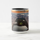 セントラルパークの空中眺め-夕日 マグカップ (中央)