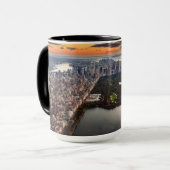 セントラルパークの空中眺め-夕日 マグカップ (正面左)