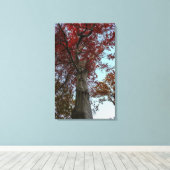 セントラルパークの美しい秋の木 キャンバスプリント (インサイチュ (ウッドフロア))