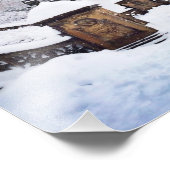 セントラルパークの雪に覆われた階段 フォトプリント            (角)