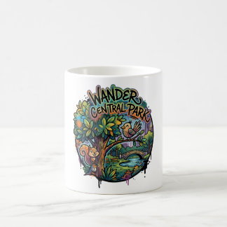 セントラルパークを散策 ウィムジカルなリスと鳥 A コーヒーマグカップ