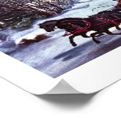 セントラルパークインウィンターヴィンテージリトグラフ ポスター (角)