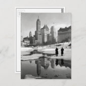 セントラルパークウィンターシーン1933 ポストカード (正面/裏面)