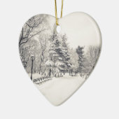 セントラルパークウィンターパス – ニューヨーク セラミックオーナメント (左)